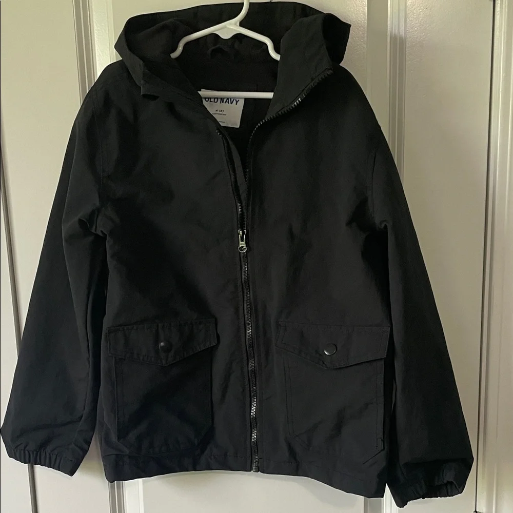 Old Navy Black Hooded Rain Jacket for Kids